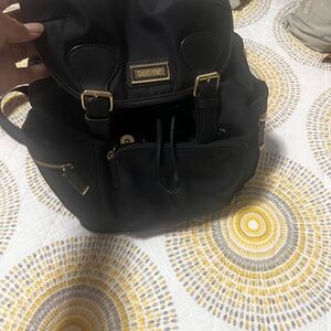 Calvin Klein Black Backpack with Gold Accents